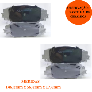 Jogo de Pastilha de Freio Dianteira de Cerâmica Toyota RAV4