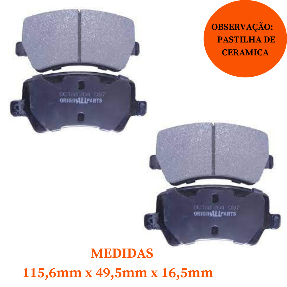 Jogo de Pastilha de Freio Traseira de Cerâmica Land Rover Freelander II Evoque Volvo S60 II S80 XC