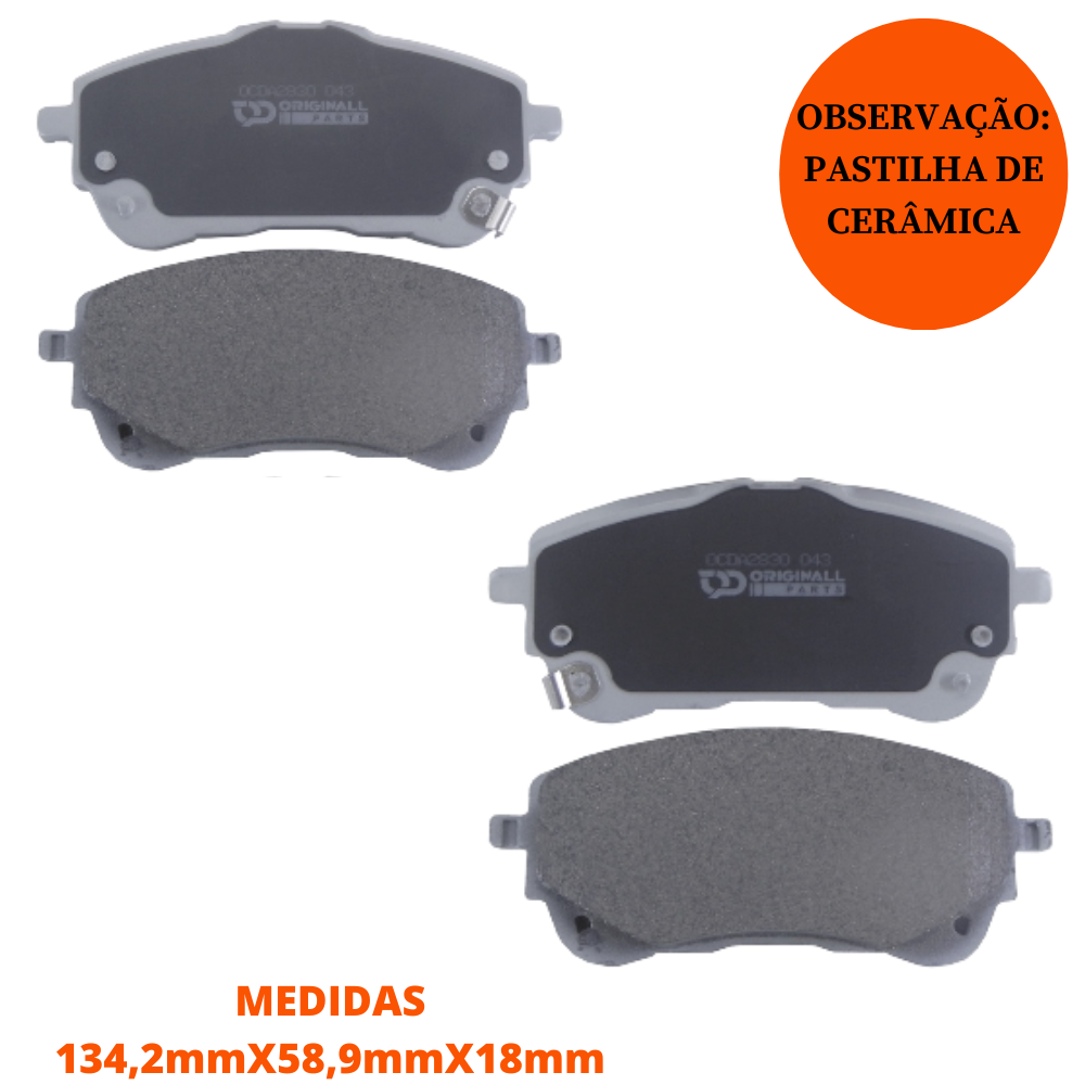 Jogo de Pastilha de Freio de Cerâmica Toyota Corolla 2020/...