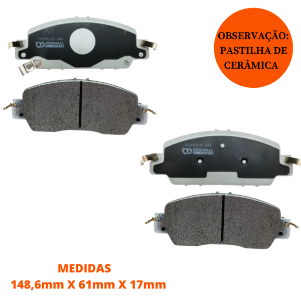 Jogo de Pastilha de Freio Dianteira de Cerâmica Honda Civic 2017/...