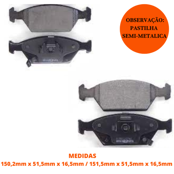 Jogo de Pastilha de Freio Dianteira Semi-Metálica Honda City Fit New Fit