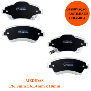Jogo de Pastilha de Freio Dianteira de Cerâmica Toyota Corolla 2008/2013