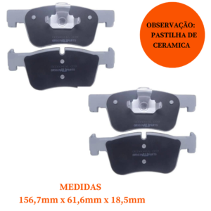 Jogo de Pastilha de Freio Dianteira de Cerâmica BMW Serie 1 Serie 3 Serie 4