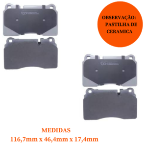 Jogo de Pastilha de Freio Dianteira de Cerâmica Land Rover Range Rover