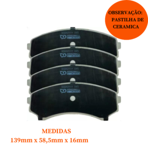Jogo de Pastilha de Freio Dianteira de Cerâmica Mitsubishi Pajero Full 2001 Até 2006