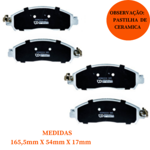 Jogo de Pastilha de Freio Dianteira de Cerâmica Nissan Frontier NP300 Renault Alaskan