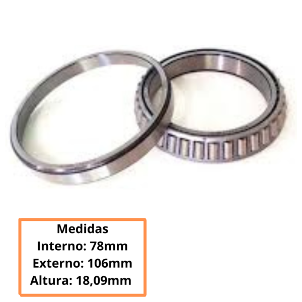 Rolamento Diferencial Lateral Coroa Fiat Fiorino - Imagem 2