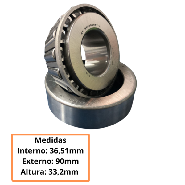 Rolamento do Diferencial  Pinhao Traseiro Caixa de Volocidade Mitsubishi L200 Triton - Imagem 2