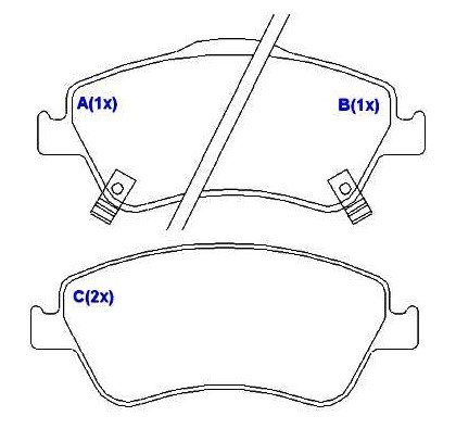 Jogo de Pastilha de Freio Dianteira Toyota Corolla 1.8 XEI (automatico) -2008 até 2014