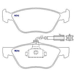 Jogo de Pastilha de Freio Dianteira Fiat Brava 2.0 155 20V HGT -1998 em diante