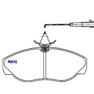 Pastilha de Freio Dianteira Fiat Ducato 2.5 10 Aro 15" -2000 em diante