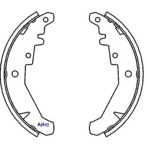 Sapata de Freio Traseira Fiat Palio 1996/... Novo Palio 2012/... Uno 2009/... Novo Uno 2010/...
