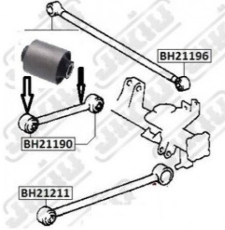 Bucha do Braço Lateral Traseiro Toyota Hilux SW4 2005 a 2015
