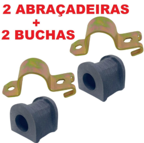 Par de Bucha da Barra Estabilizadora Traseira com Abraçadeira Toyota Hilux SW4 -Todos os anos